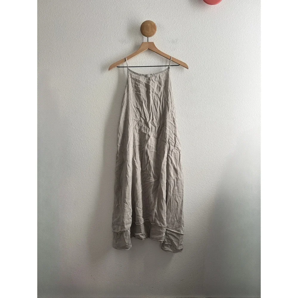 CP Shades Cotton Silk Spaghetti Strap Midi Dress Size Small - Picture 5 of 7